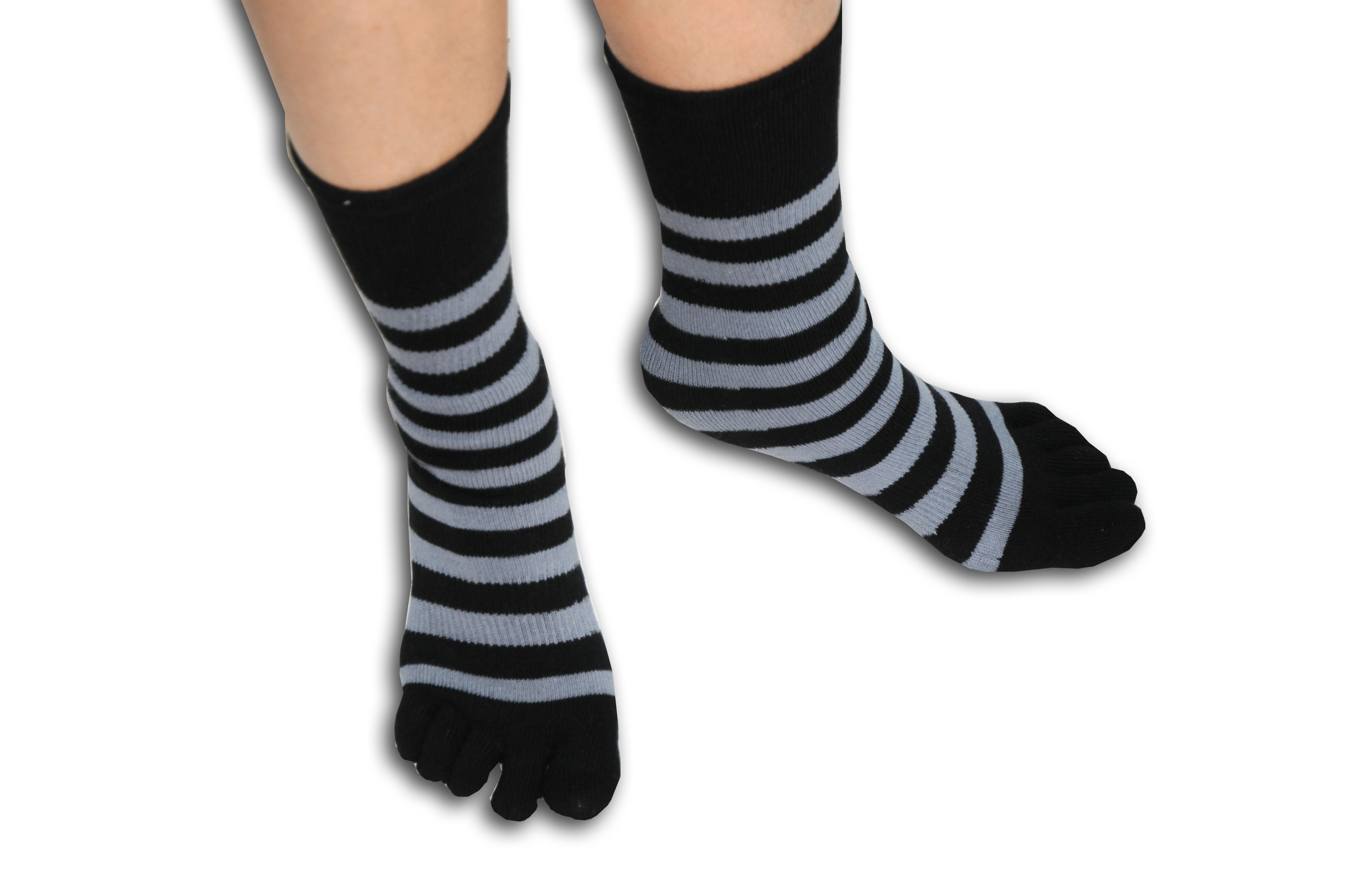 Randig Fem-Tå-socka Art.551 kort skaft - Pahne
